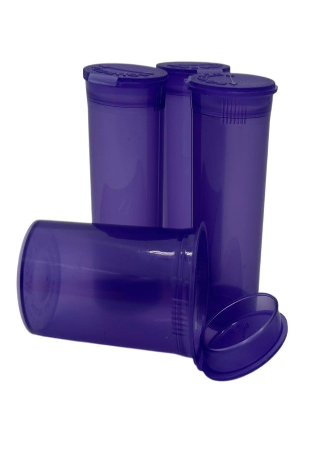 كومفرت أكسيس عبوات حبوب فارغة محكمة الإغلاق متعددة الاستخدامات بأغطية مفصلية، منظم زجاجات بلاستيكية سعة 13 درام للمكملات الغذائية والفيتامينات والأدوية، عبوة من 12 قطعة (بنفسجي شفاف) - Image 5